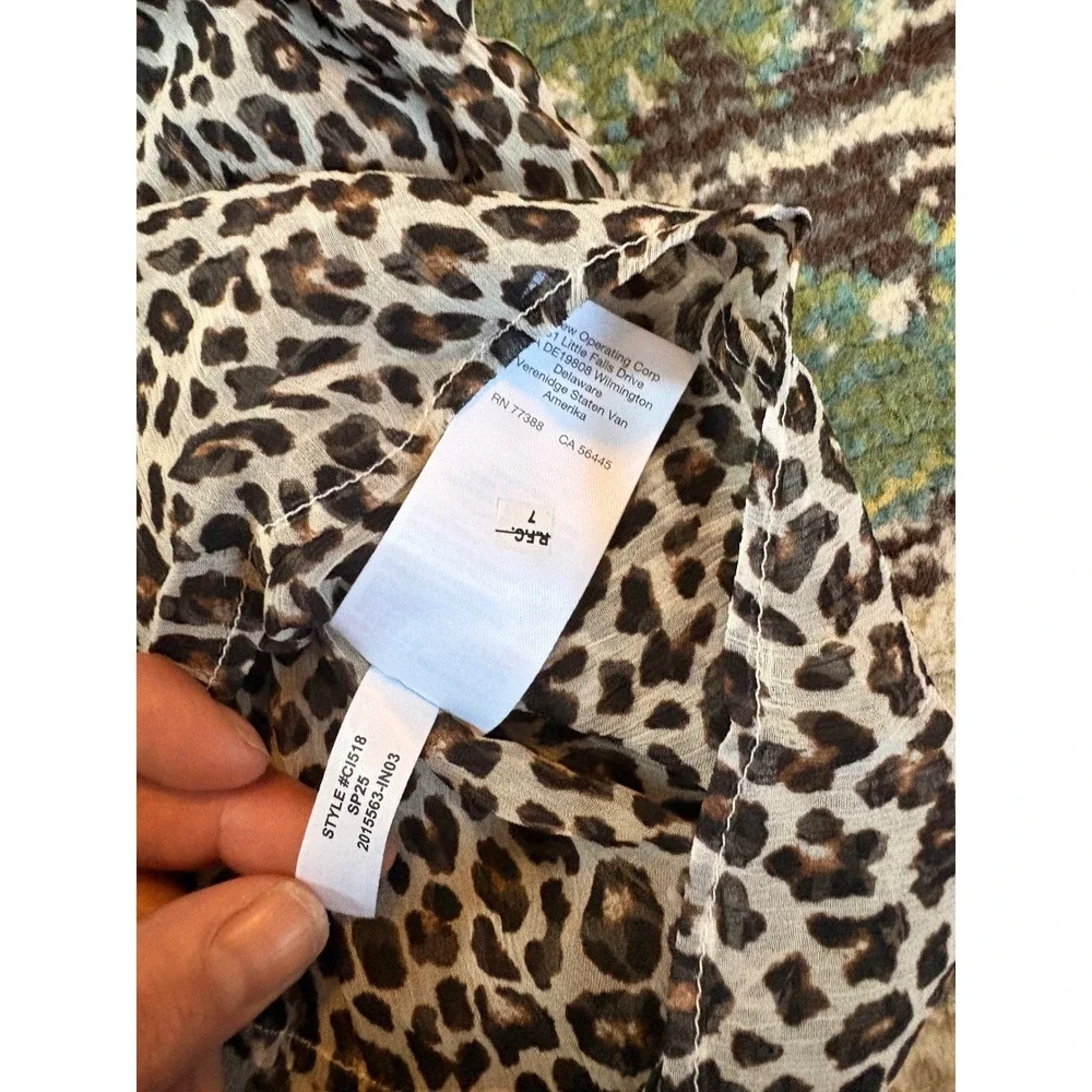 J.Crew Leopard Print Camisole Tank Top 100% Cupro NWT Size Small‎